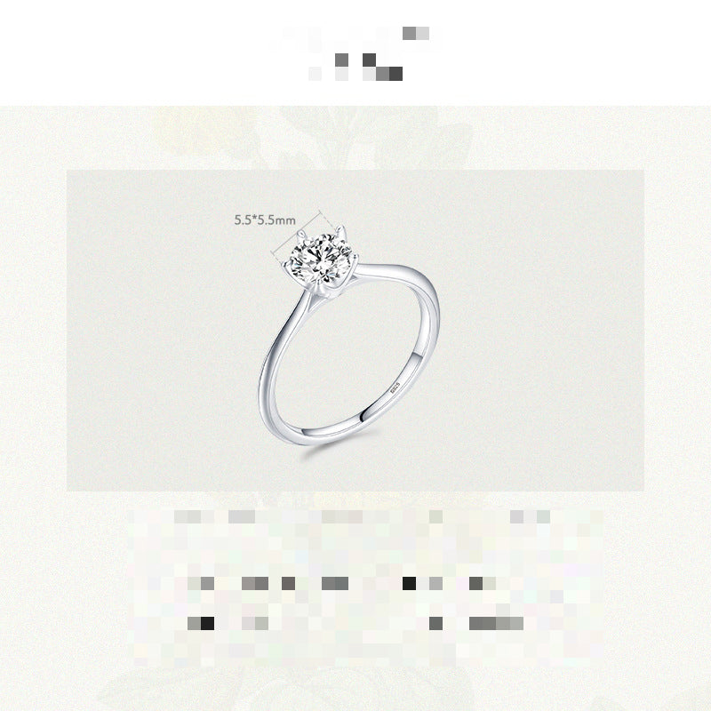 Wholesale S925 Niche Simple Temperament Versatile Super Shiny Sterling Silver Ring